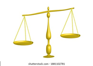 gold scales on white background. vector illustration