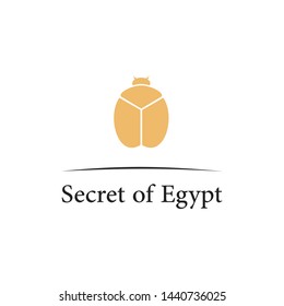 Gold scarab icon. Secret of Egypt