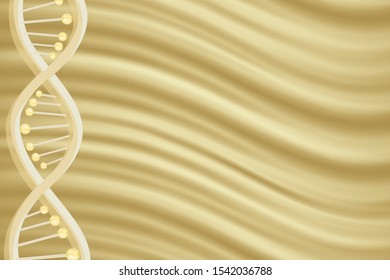 Gold Scientific concept background with copy space, illustration vector.	
