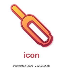 Gold Scoop flour icon isolated on white background.  Vector