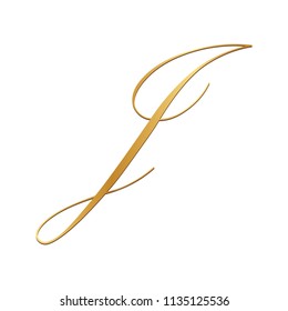 Gold Script Letter J Stock Vector (Royalty Free) 1135125536 | Shutterstock