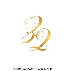 gold script letters Z and Q, monogram