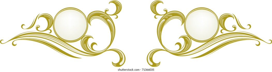 Gold Scroll Design Elements