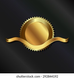 Gold seal with ribbon