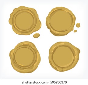 Gold Seal Wax Vector