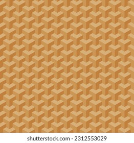 Gold seamless absrtact geometric pattern, Vector illustration