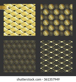 Gold seamless chinese pattern