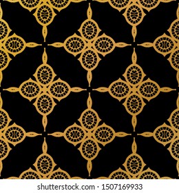 Gold Seamless Pattern Background , Traditional Pattern