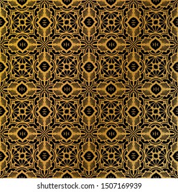 Gold Seamless Pattern Background , Traditional Pattern