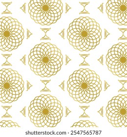 Gold Seamless pattern Design Geometric