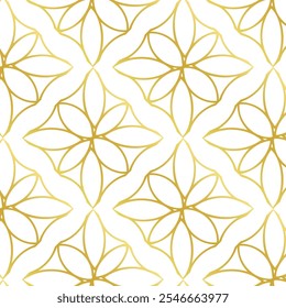 Vetor de design de padrão contínuo dourado