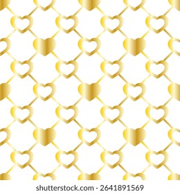 gold seamless pattern heart valentine day