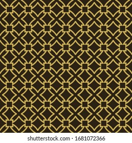 Gold Nahtlose Muster auf schwarzem Hintergrund. Geometrisch, Vorlage. Geeignet für Design Buchdeckel, Poster, Tapete. Vektorillustration-Bild