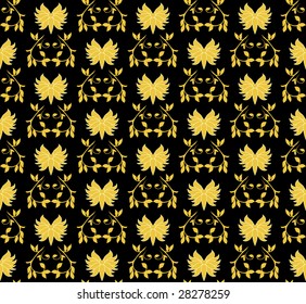 Gold seamless pattern. Vector illustration