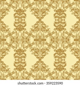 Gold seamless pattern. Vector illustration