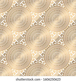 Gold seamless pattern. Vintage decorative elements