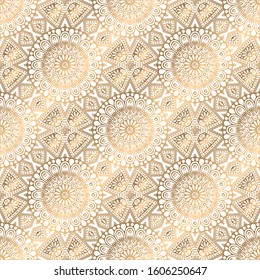 Gold seamless pattern. Vintage decorative elements