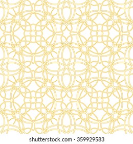 Gold seamless pattern. Vintage decorative elements. Hand drawn background. Islam, Arabic, Indian, ottoman motifs. Perfect for printing on fabric or paper.