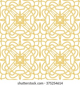 Gold seamless pattern. Vintage decorative elements. Hand drawn background. Islam, Arabic, Indian, ottoman motifs. Perfect for printing on fabric or paper.