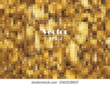 Gold seamless shimmer background with shiny golden and black paillettes. Sparkle glitter techno background. Glittering sequins club screen. Abstract technology background,
