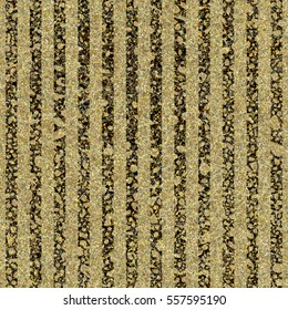 Gold seamless texture with black stripes. Grunge golden background.