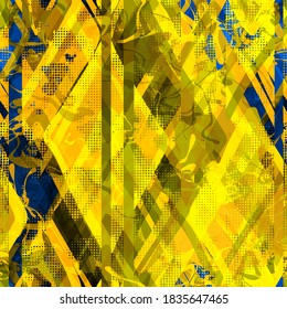 Gold seamless texture with geometric hand drawn shapes. Abstract vector background for web page, banners backdrop, fabric, home decor, wrapping
