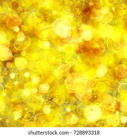 Gold seamless texture with spots, ovals, rings. Shiny pattern. Abstract vector background for web page, banners, fabric, home decor, wrapping 