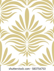 Gold seamless wallpaper pattern.