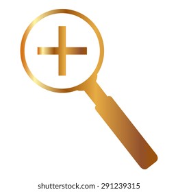 Gold Search Icon 