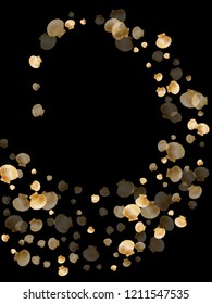 Gold seashells vector, golden pearl bivalved mollusks. Exotic scallop, bivalve pearl shell, marine mollusk isolated on black wild life nature background. Cool gold sea shell graphics.