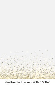 Secuencia de oro Feliz Vector Gris Fondo. Textura de la espuma de papel. Ilustración Transparente De Lluvia Dorada. Pancarta de arte Splash.