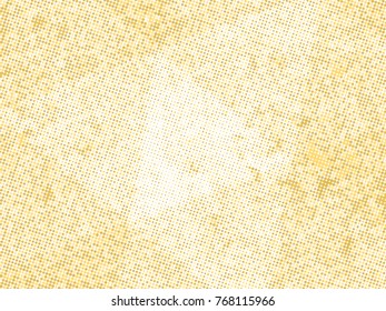 Gold sequins texture. Abstract halftone background. Vector golden pattern of round elements.