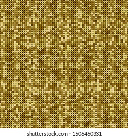 Gold Sequins Vector Luxury Seamless Pattern. Holiday Background