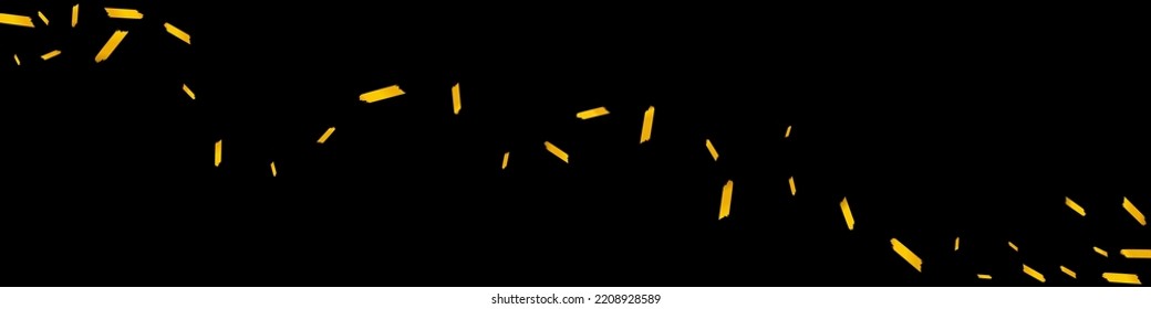 Gold Serpentine Vector Black Panoramic Background. Luxurious Stroke Light Invitation. Glitter Luxury Texture. Brush Shiny Postcard.