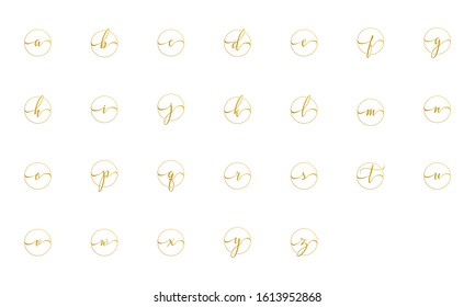 gold set logo letter for branding and identity. elegant lettermark logo.
