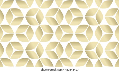 Gold shaded 3d cube seamless geometric background pattern with a modern feel