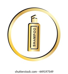 Gold Shampoo Bottle Icon