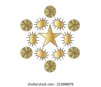 gold shapes
