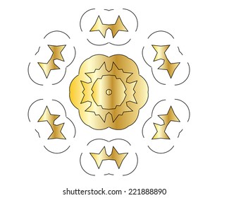 gold shapes