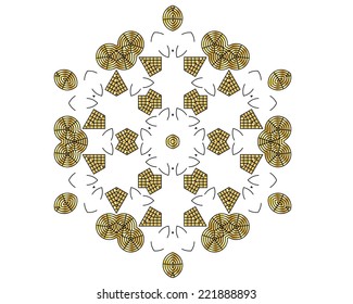 gold shapes