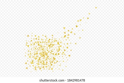 El Oro Comparte El Fondo Transparente Festivo. Textura de la secuencia del glamur. Papel de escritorio moderno Golden Shard. Patrón rico en triángulo.