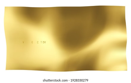 Gold sheet on white background