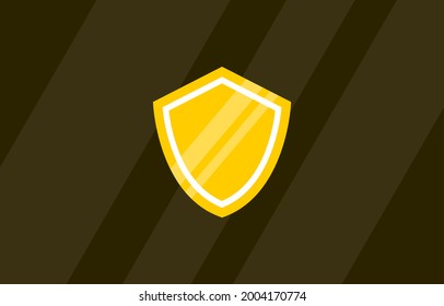 Diseño de la plantilla del logotipo del icono Escudo dorado adecuado para seguridad, seguridad, logotipo de héroe y necesidad gráfica