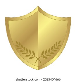 gold shield logo template in vector format
