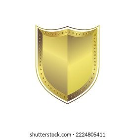 logotipo del escudo dorado. Este logotipo es adecuado para su uso en las portadas de libros