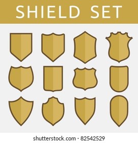Gold shield set