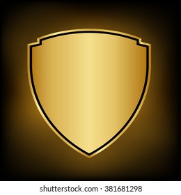gold shield Vector Illustration