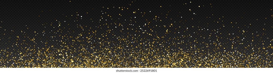 Polvo brillante de oro. Luces Bokeh. Diseños festivos. Luz de polvo de png de oro. Fondo de efecto de luces bokeh. Navidades de fondo de polvo brillante. Navidades de confeti de luz brillante y superposición de chispas