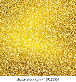 Gold shimmering shiny glamorous backdrop for fashion design.Golden vector abstract background created by many circles.
