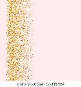 Gold Shine Glamour Pink Background. Art Rain Backdrop. Yellow Splash Shiny Texture. Round Happy Pattern.